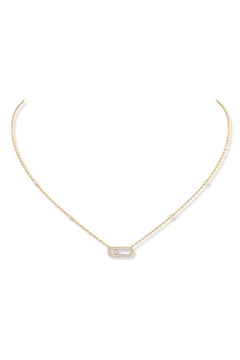 Move Uno Pavé Diamond Pendant Necklace, Main, color, YELLOW GOLD