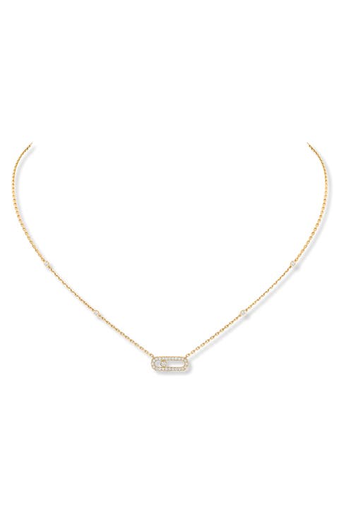 Move Uno Pavé Diamond Pendant Necklace