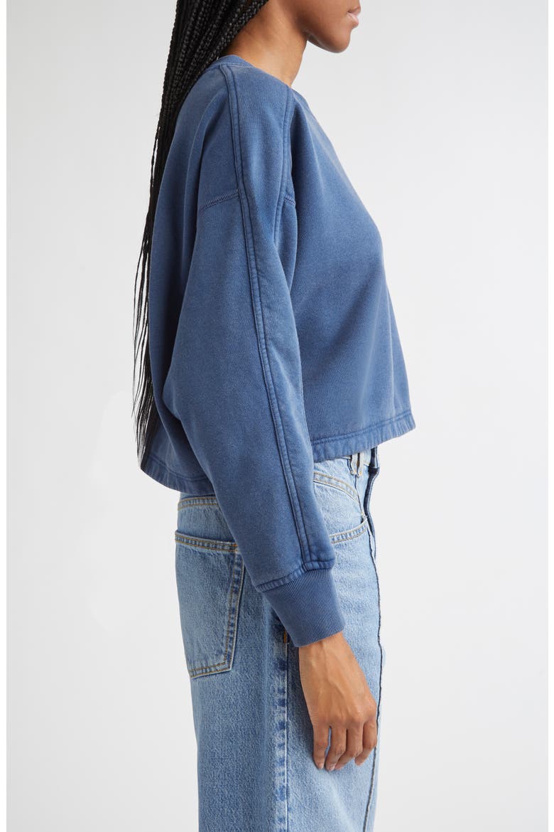 Sunny Logo Embroidered Sweatshirt, Alternate, color, INDIGO