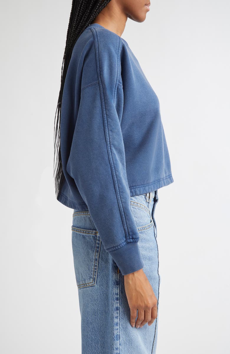 Isabel Marant Étoile Sunny Logo Embroidered Sweatshirt, Alternate, color, Indigo