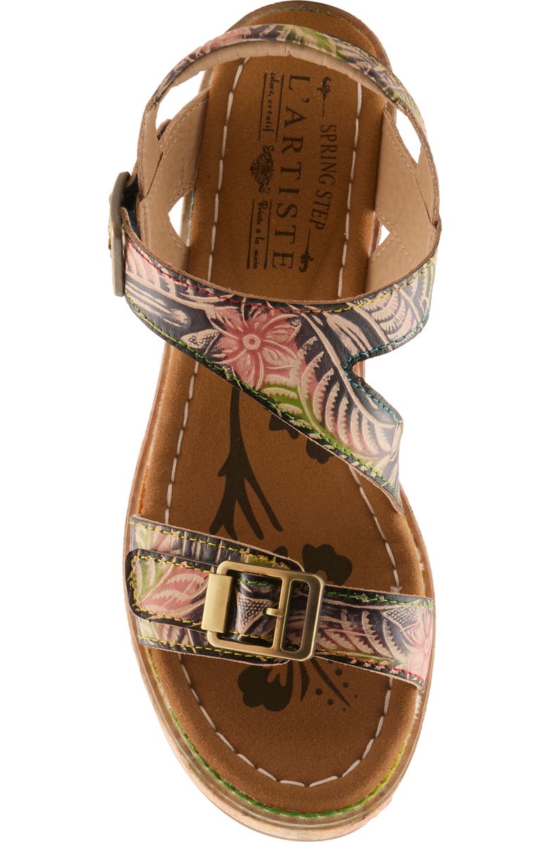 L'Artiste by Spring Step Jess Platform Sandal, Alternate, color, Navy Multi