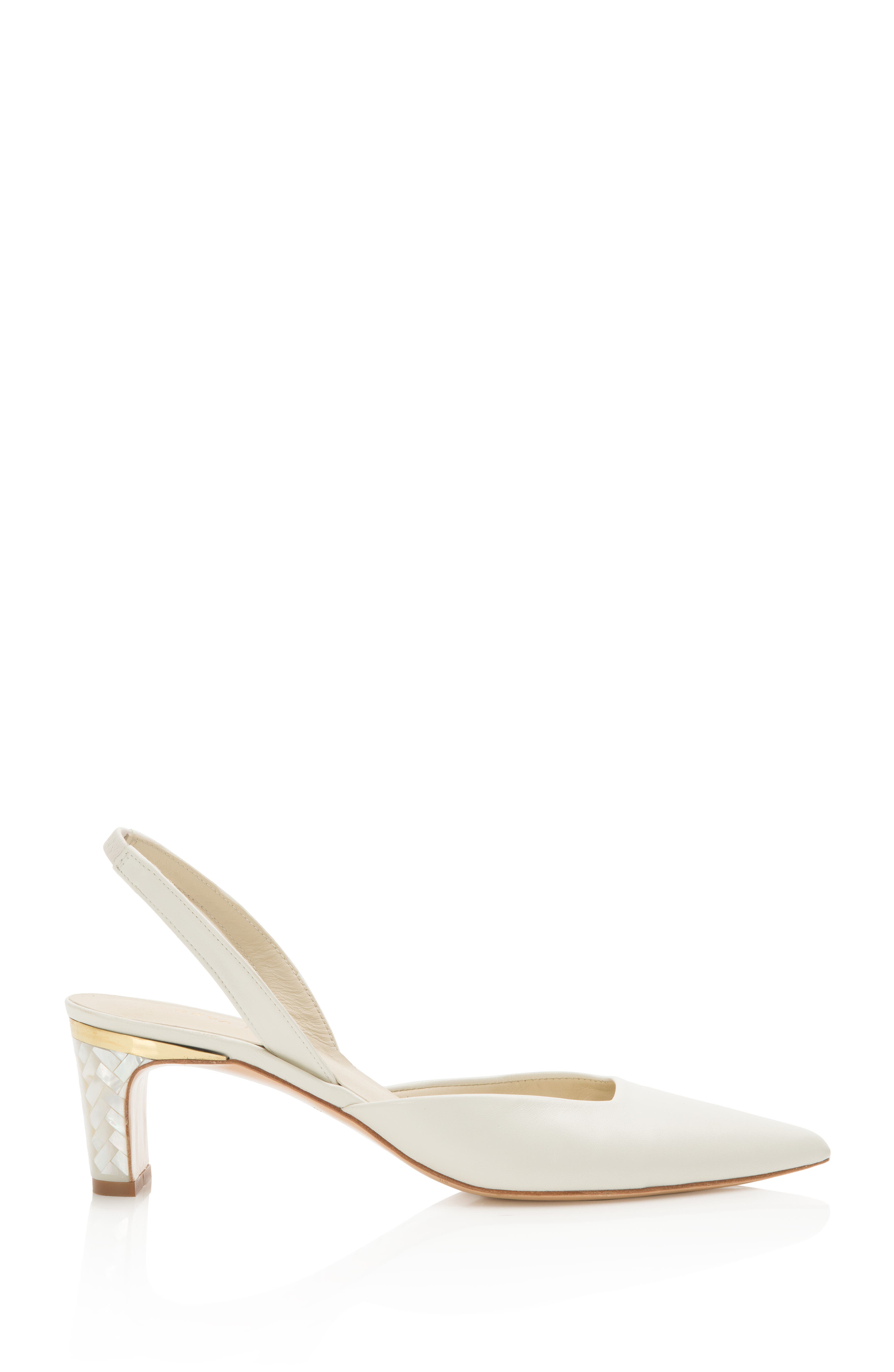 Freya Rose Delphine  Pointed Toe Pearl Heel Pump, Main, color, Ivory