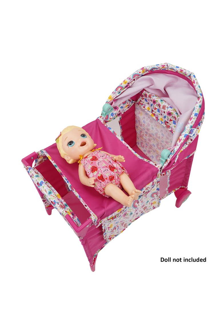 Deluxe Doll Play Yard Pink & Rainbow Fits Dolls Up To 18", Alternate, color, Pink