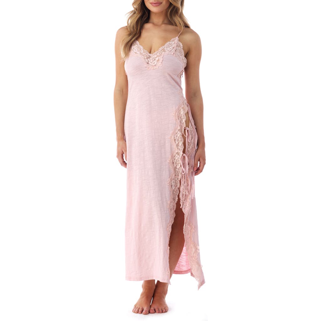 Sky Textured Cotton Nightgown In Neutral