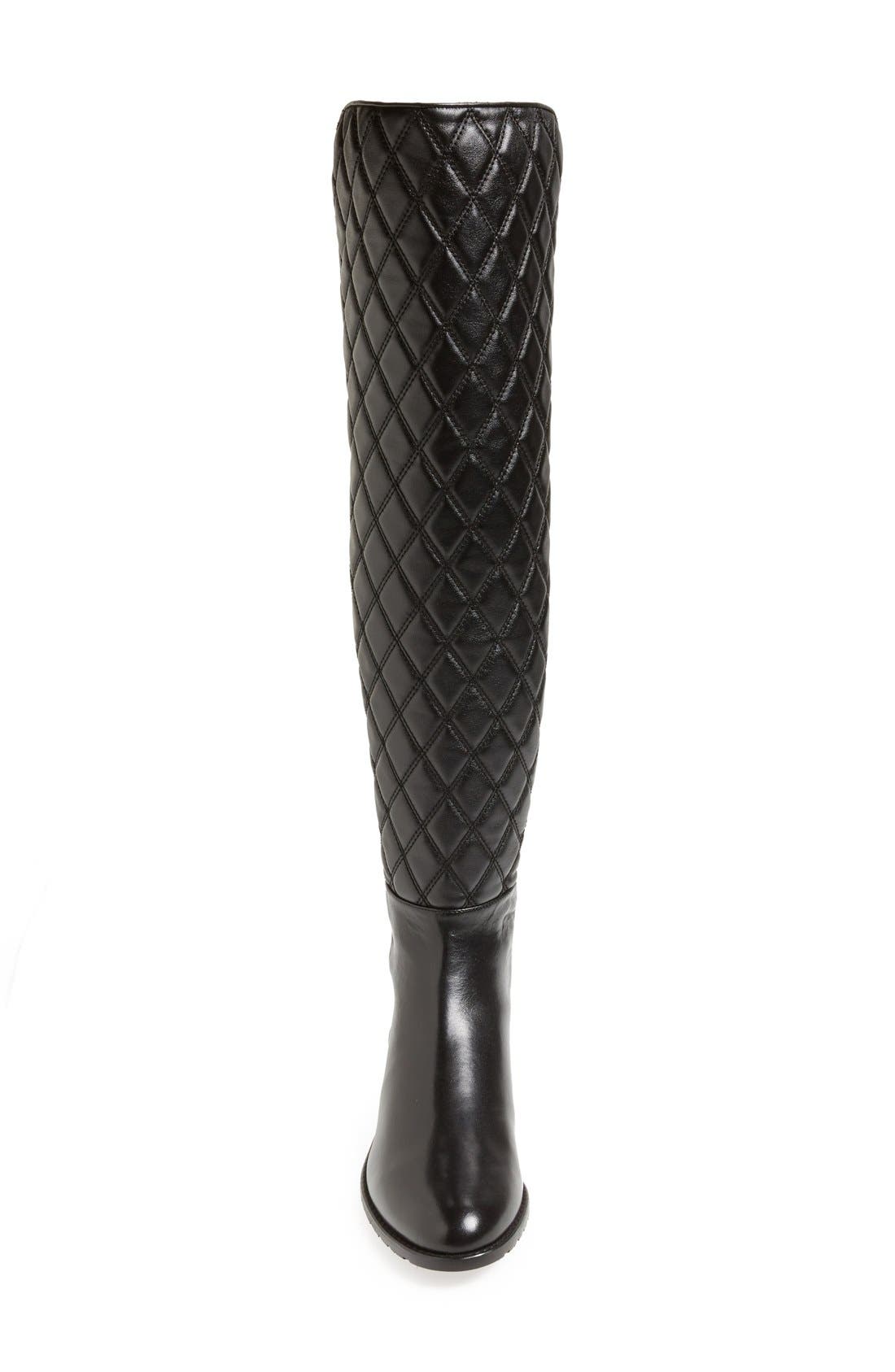 Stuart Weitzman 'Quiltboot' Nappa Leather Over the Knee Boot, Alternate, color, 