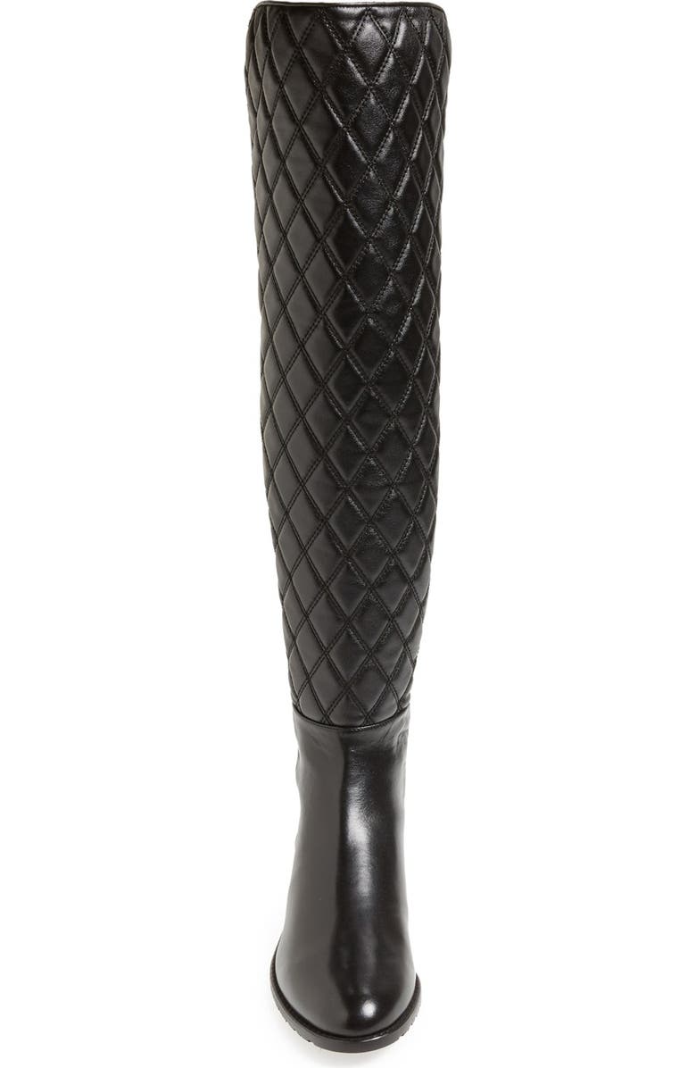 Stuart Weitzman 'Quiltboot' Nappa Leather Over the Knee Boot, Alternate, color,