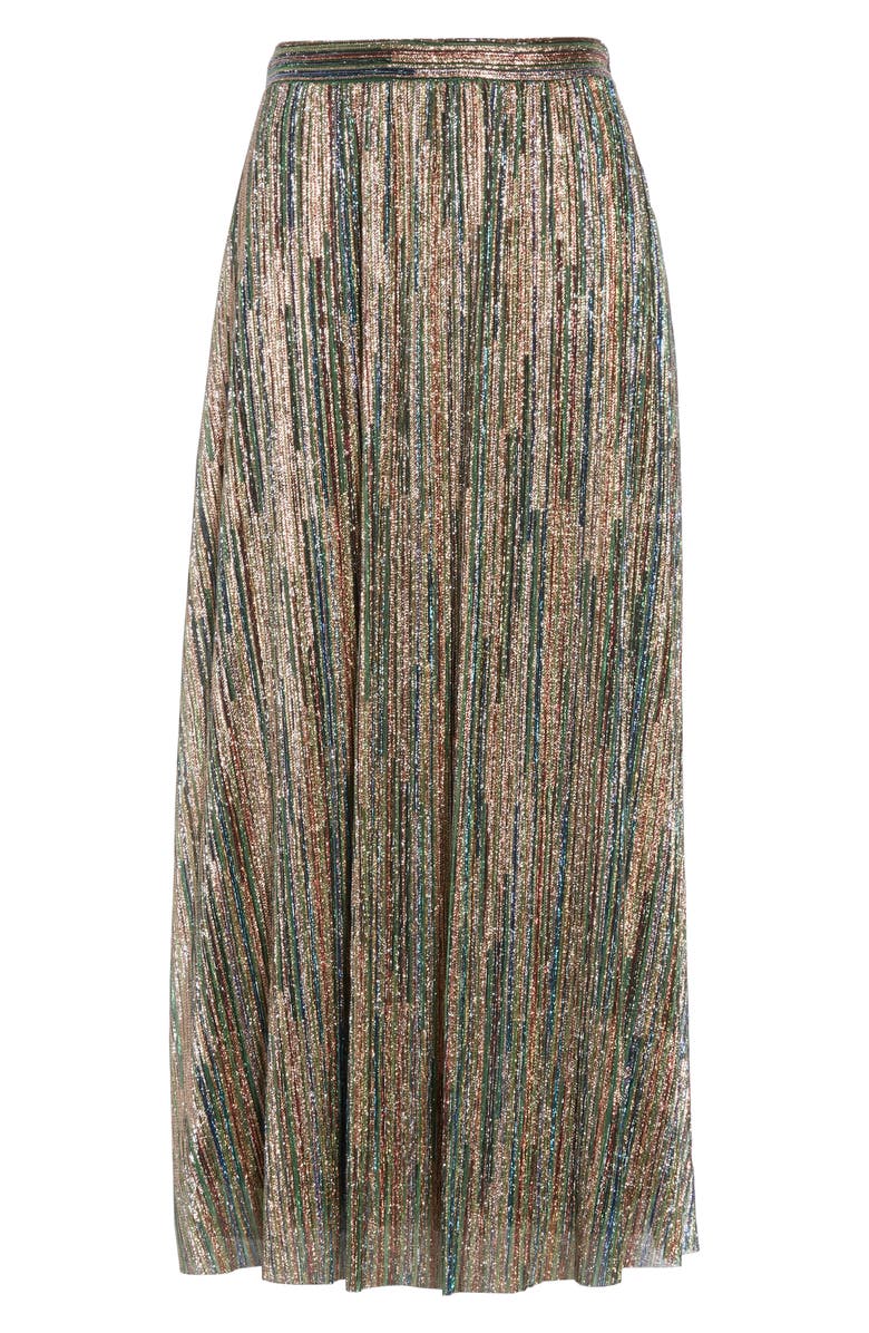 ba&sh Suzon Metallic Midi Skirt, Alternate, color,