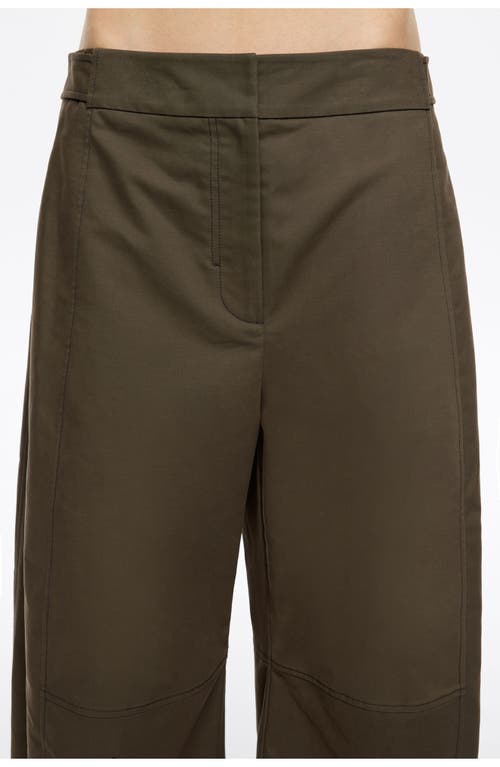 Bimba Y Lola Adjustable Barrel Leg Trousers In Brown