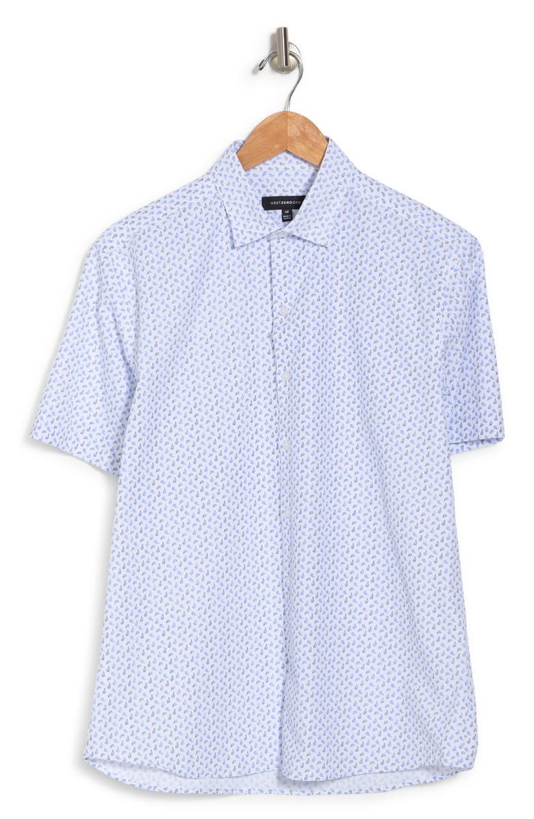 WESTZEROONE Crater Short Sleeve Woven Shirt, Alternate, color, 