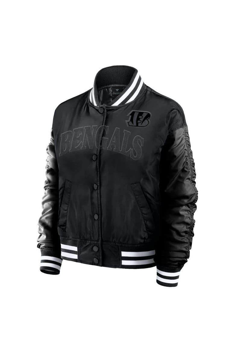 Women's Fanatics  Black Cincinnati Bengals Elements Wave Full-Snap Jacket, Alternate, color, Black