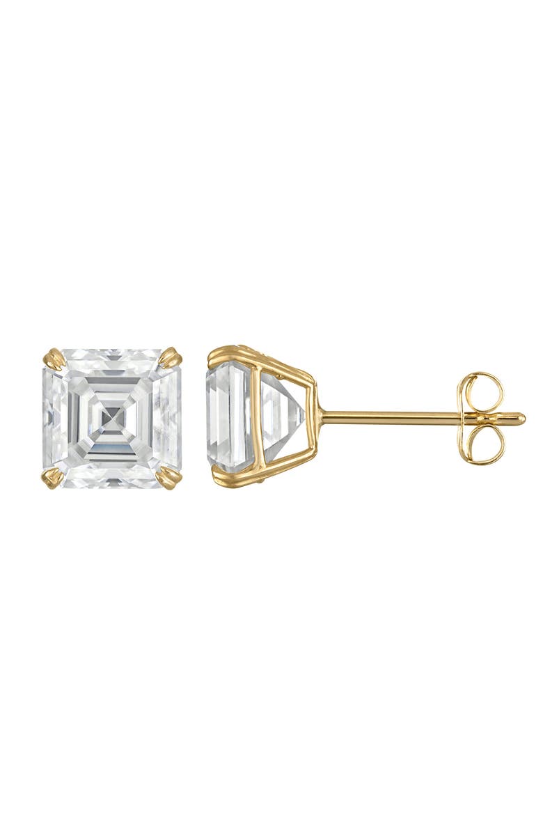 FZN 14k Gold Moissanite Stud Earrings, Main, color, Yellow
