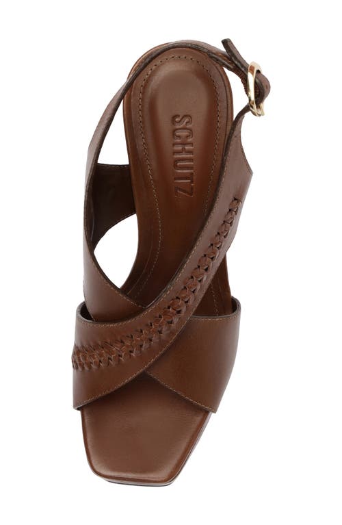 Schutz Blake Slingback Platform Sandal In Desert Brown