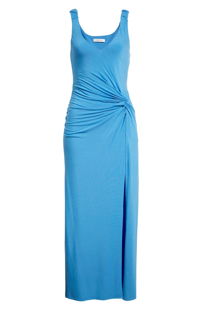 Rebecca Taylor Twist Front Maxi Dress, Alternate, color, Infinity Blue