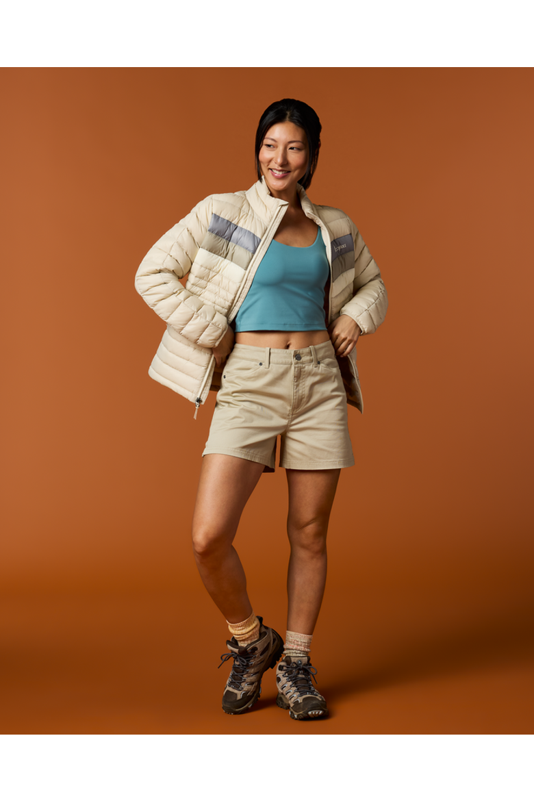Fuego Down Jacket - Women's, Alternate, color, Cream Stripes