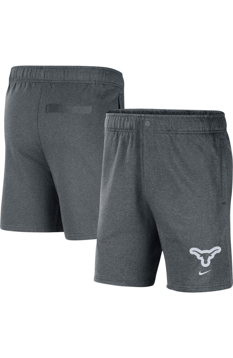 Nike Men's Nike Gray Texas Longhorns Fleece Shorts, Main, color, Gray