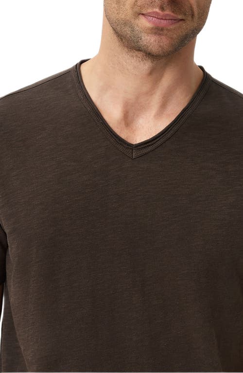 John Varvatos Miles Slub Organic Cotton T-shirt In Brown