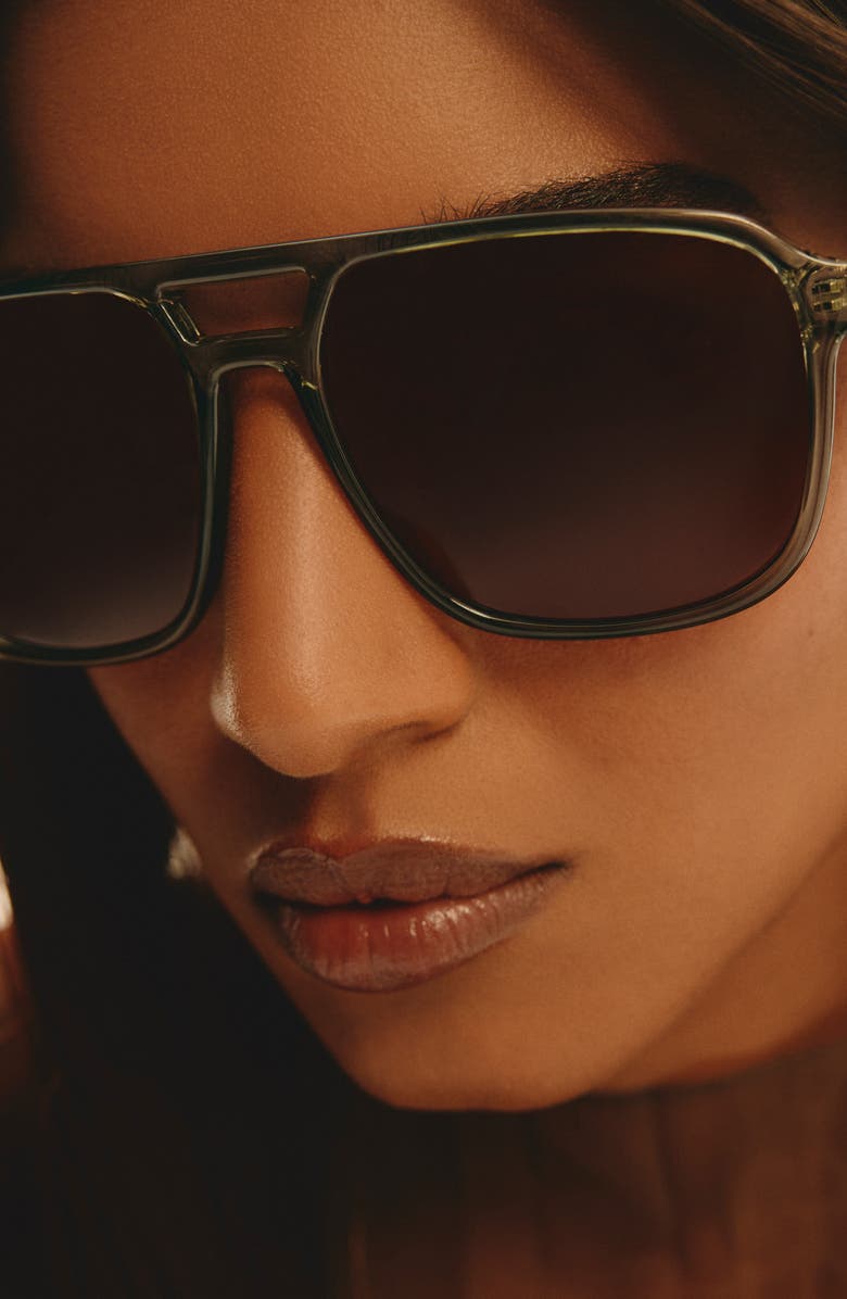 QUAY On the Fly 57mm Aviator Sunglasses, Alternate, color, 