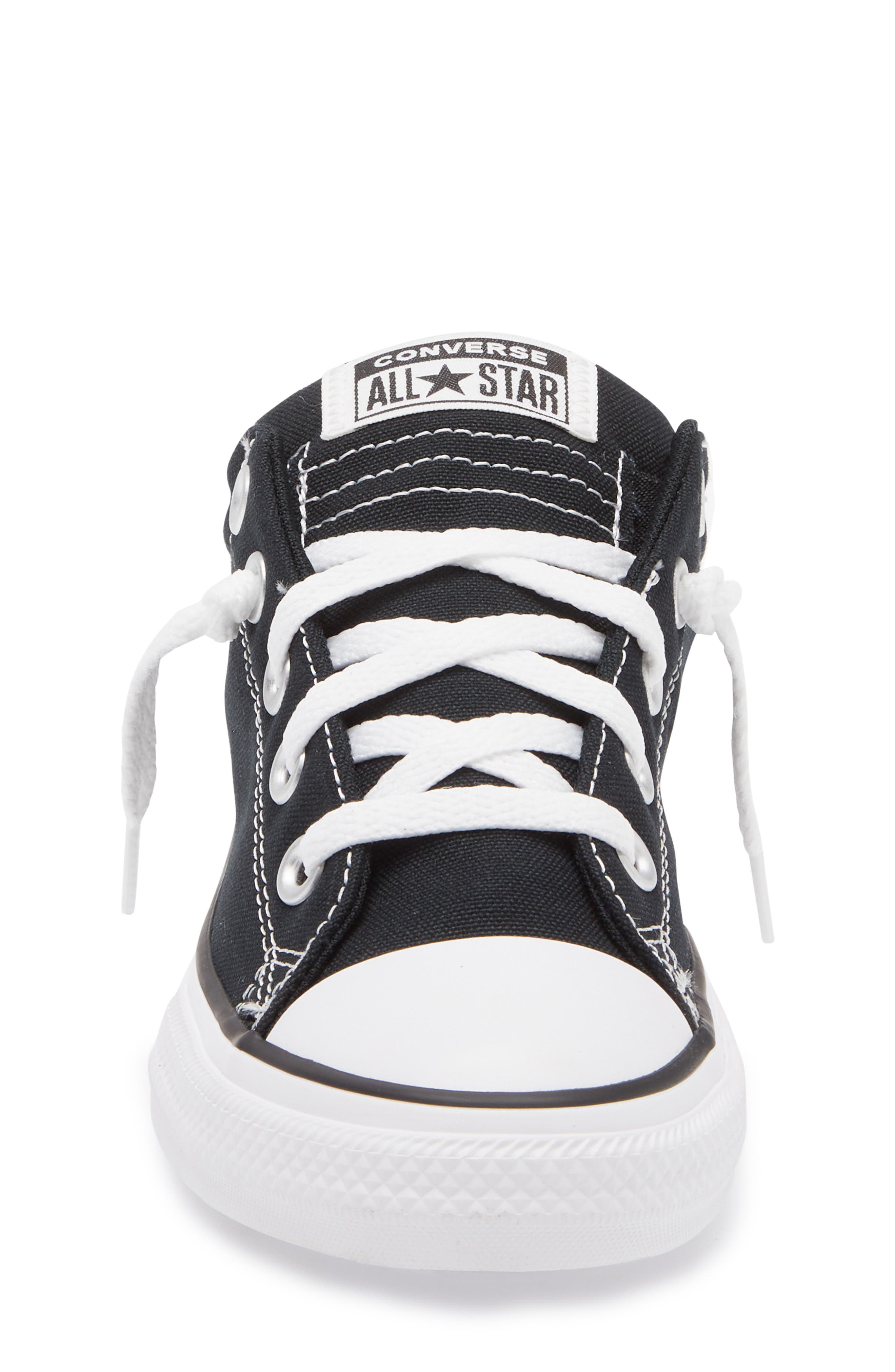 Converse Kids' Canvas Oxford Mid Sneaker, Alternate, color, Black/White/Black