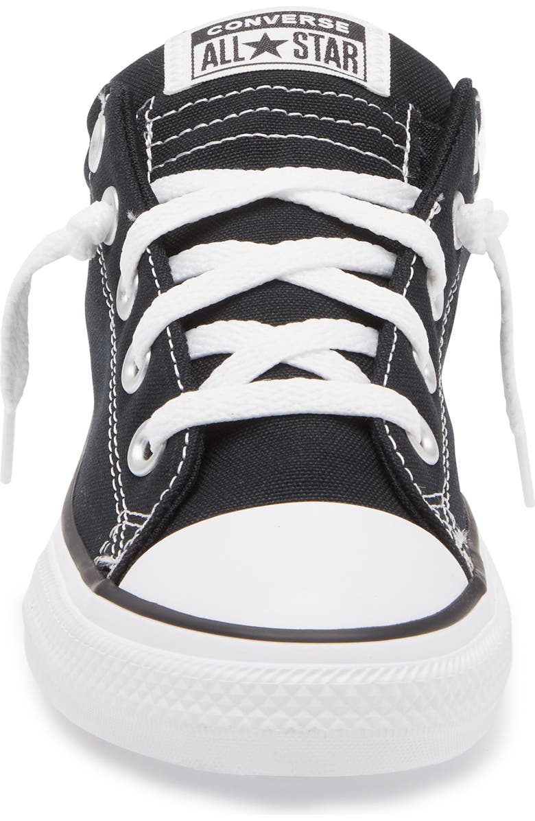 Converse Kids' Canvas Oxford Mid Sneaker, Alternate, color, Black/White/Black