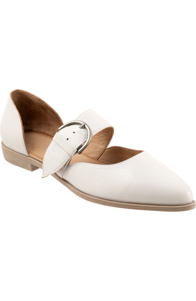 Bueno Brittany Pointed Toe Flat, Main, color, Ice White