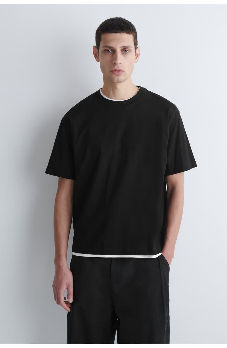 COS Relaxed Lightweight Cotton T-Shirt, Main, color, Black