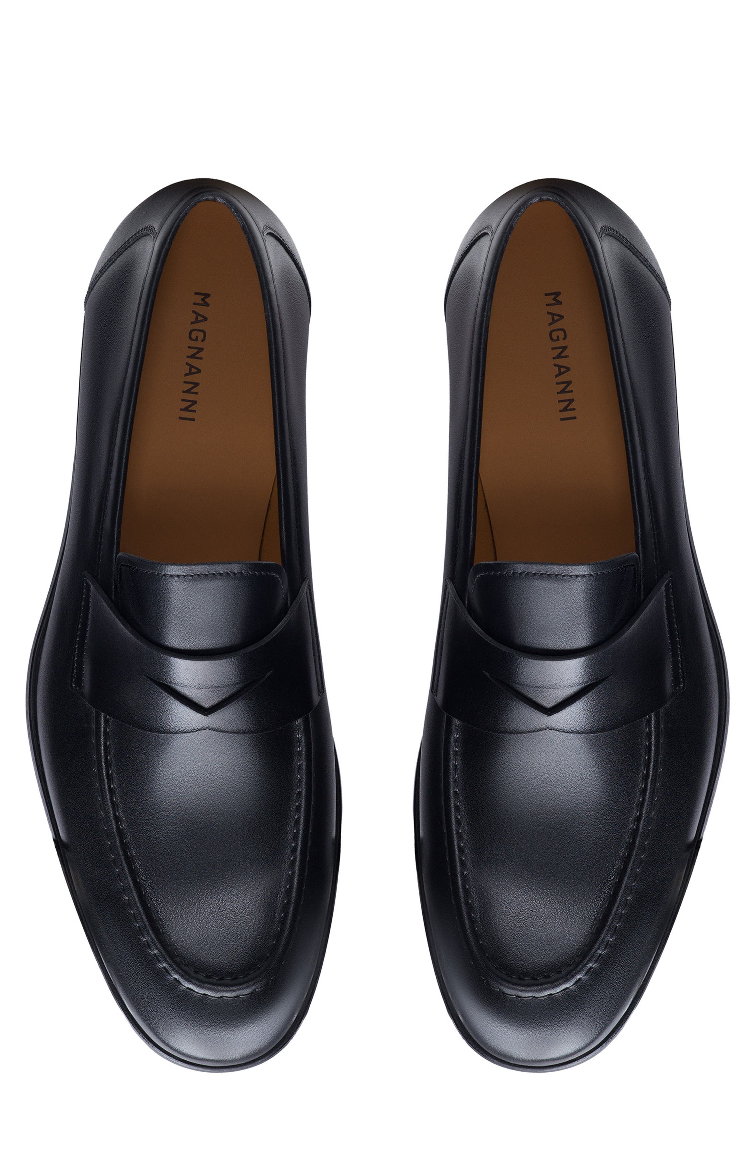 Magnanni Magico Penny Loafer, Alternate, color, Black