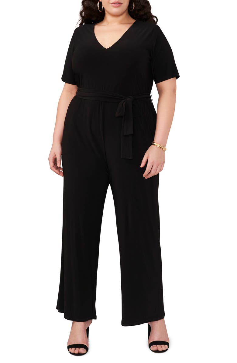 Vince Camuto V-Neck Wide Leg Jumpsuit, Main, color, 