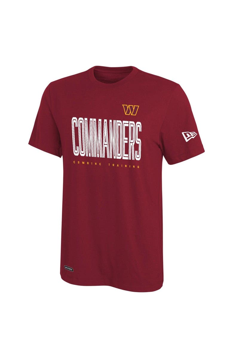 New Era Men's New Era Burgundy Washington Commanders Combine Authentic Training Huddle Up T-Shirt, Alternate, color, 