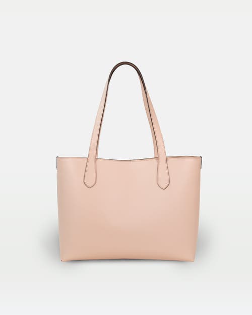 Modher Elba Structured Tote In Vegetable-tanned Leather In Pink