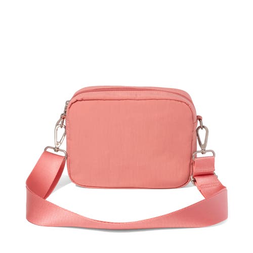 Baggallini Coastal Flip Lock Camera Bag Crossbody In Terracotta