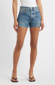 MOUSSY VINTAGE Kapolei High Waist Cutoff Shorts