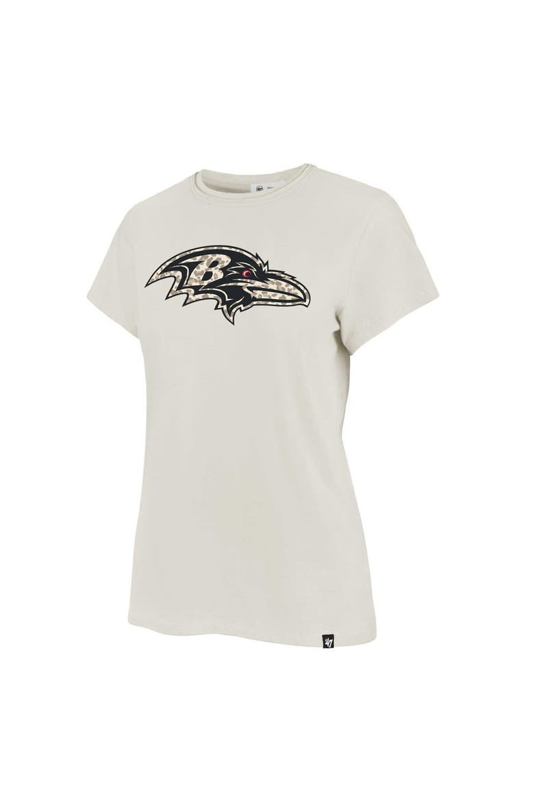 Women's '47 Cream Baltimore Ravens Panthera Frankie T-Shirt, Alternate, color, Cream