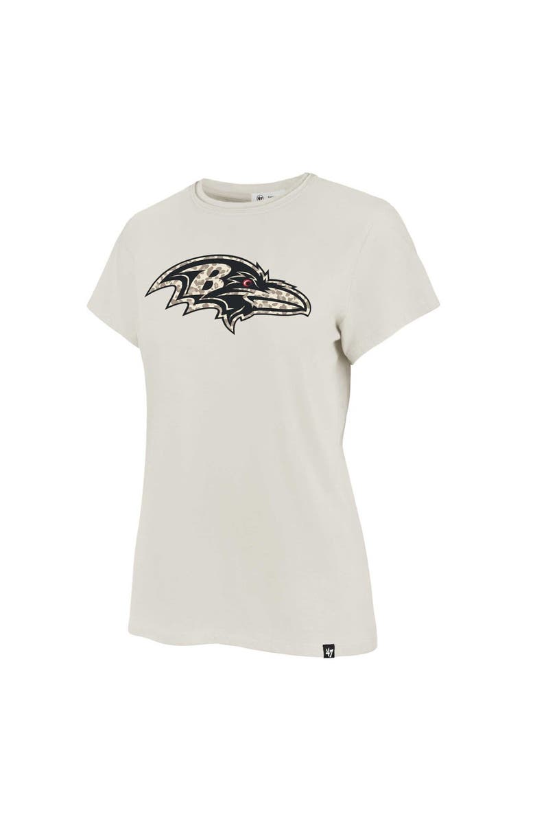 '47 Women's '47 Cream Baltimore Ravens Panthera Frankie T-Shirt, Alternate, color, 