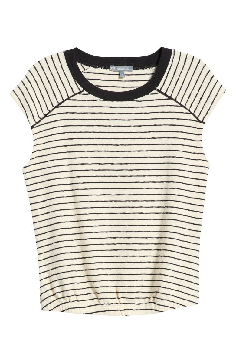 Wit & Wisdom Stripe Scoop Neck Knit Top, Alternate, color, Ivory/ Black