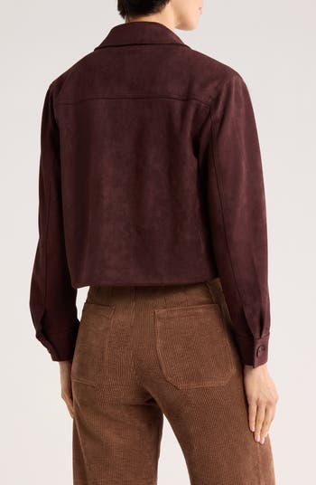 Crop Faux Suede Jacket