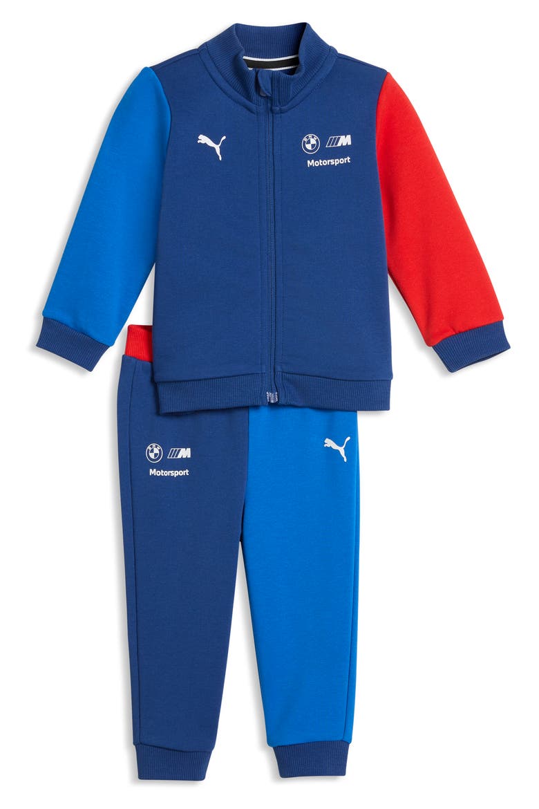 x BMW M Motorsport Kids' Fleece Zip Jacket & Joggers Set, Main, color, PRO BLUE/ M COLOR AOP