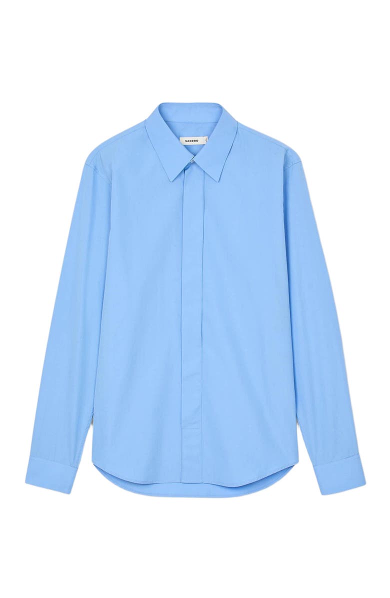 SANDRO Plain shirt, Alternate, color, Blue Office