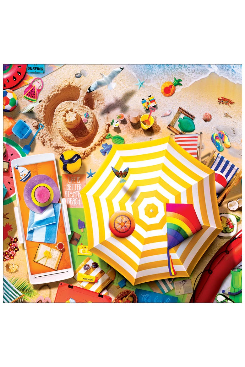 Beach 100 Piece Jigsaw Puzzle, Alternate, color, Multicolor