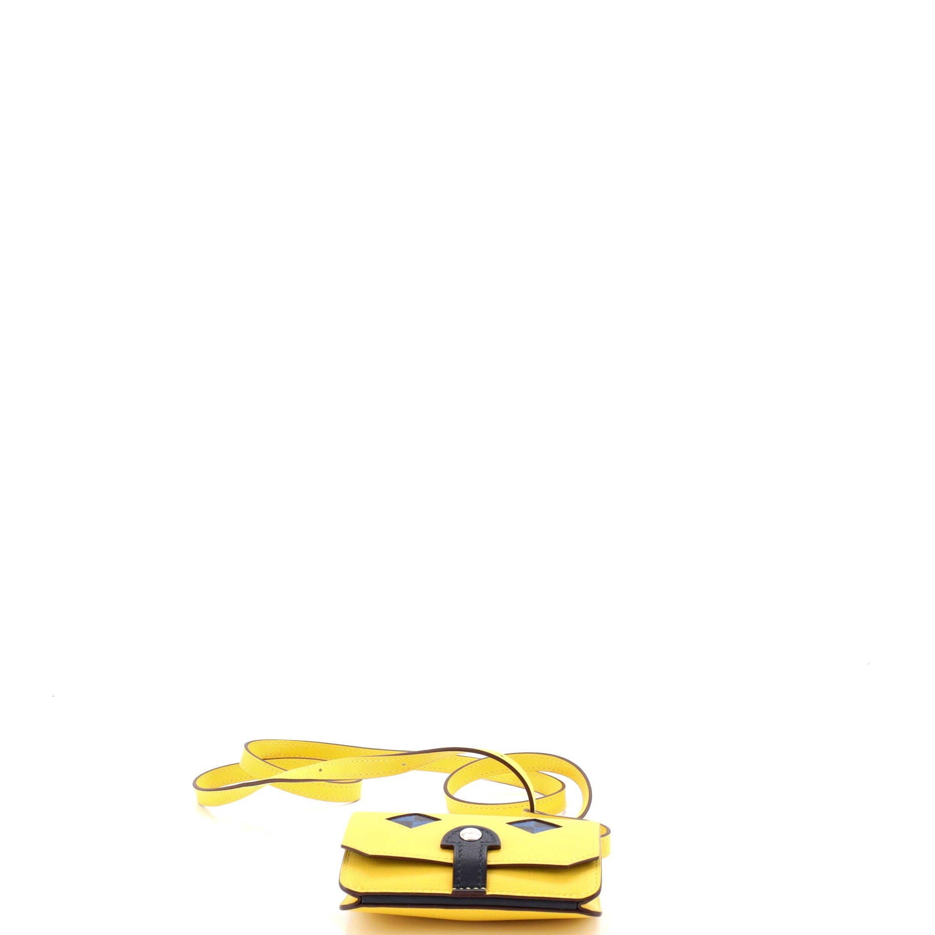 Pre-Owned Hermes Chien Card Holder with Strap Swift and Chevre Mysore, Alternate, color, 