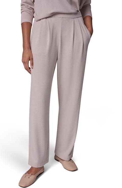 Pleated Brushed Jersey Pants