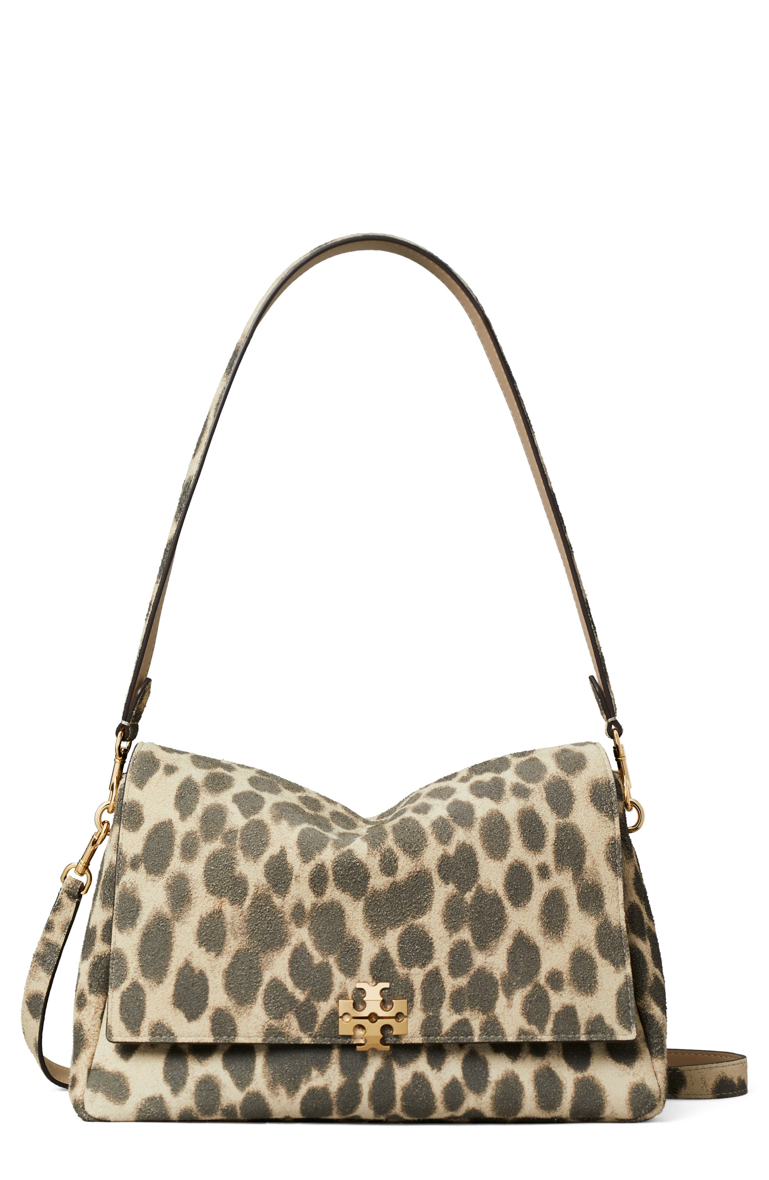 Tory Burch Charlie Suede Shoulder Bag, Main, color, 