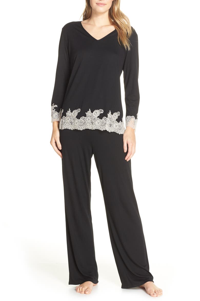 Luxe Shangri-La Pajamas, Main, color, BKC