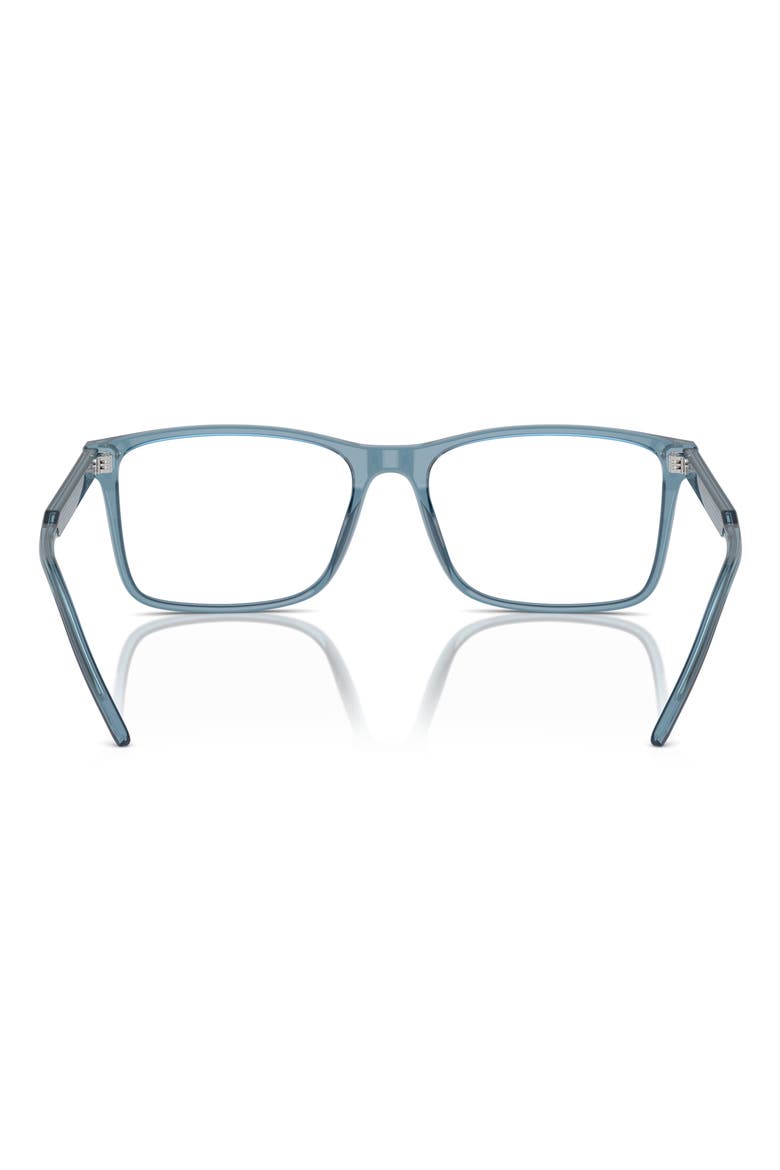 57MM RECTANGLE, Alternate, color, TRANSPARENT BLUE / DEMO LENS
