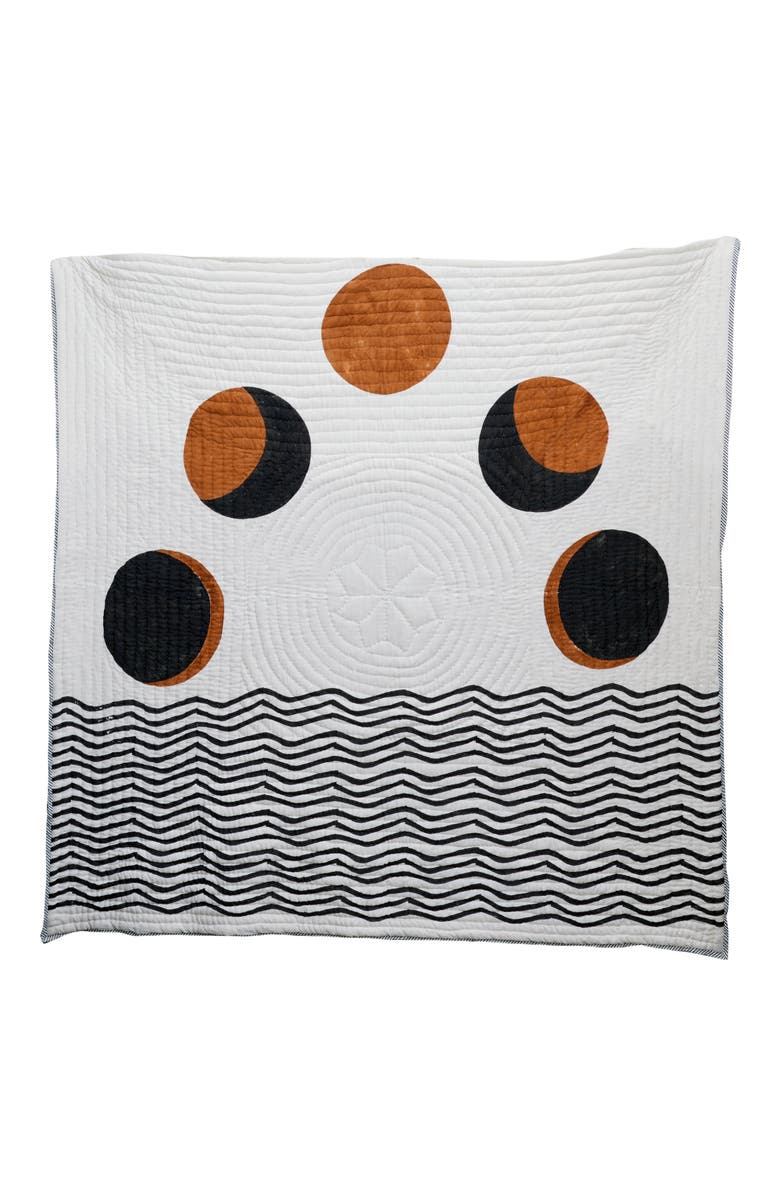 CQC LA Ascension Quilt Bedding Set With 2 Shams, Main, color, White, Brown