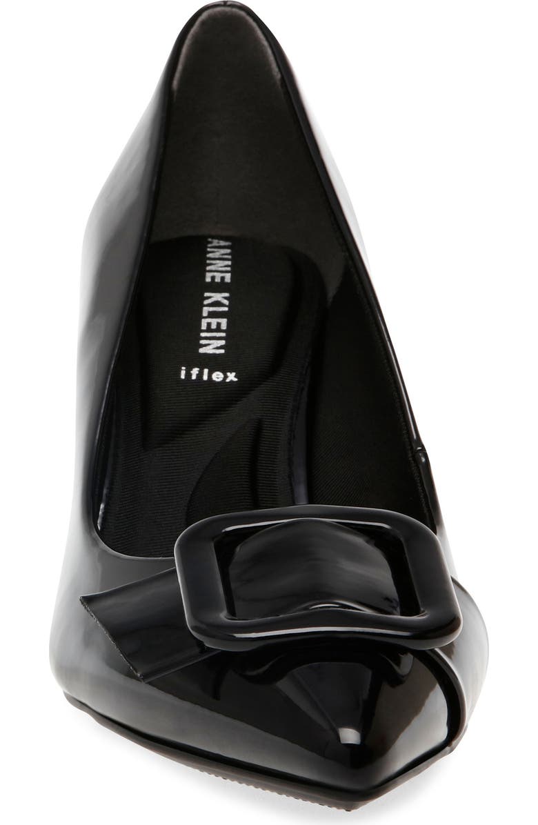 Anne Klein Bentley Buckle Pump, Alternate, color, Black Patent