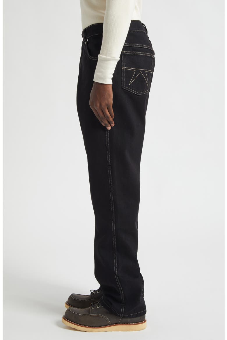 Standard Studded Slim Straight Leg Jeans, Alternate, color, BLACK