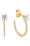  18Kt Yellow Gold / Clear Stone