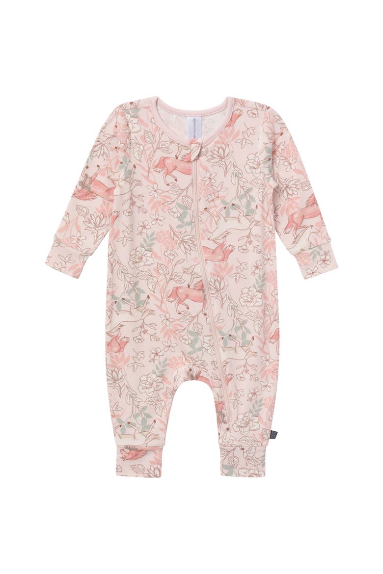 Long Sleeve Footless Rompers, Alternate, color, Pink