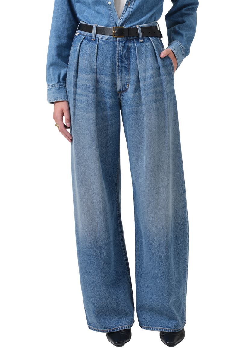Petra Pleated Nonstretch Jeans, Main, color, NENSI
