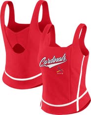 WEAR by Erin Andrews Women's WEAR by Erin Andrews  Red St. Louis Cardinals Square Neck Tank Top